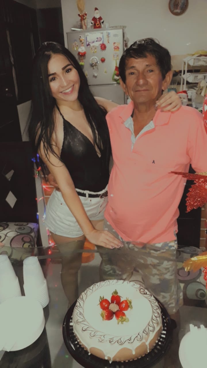 Su hija Karen Dayana Rojas Rivera, también fue participe del cumpleaños.