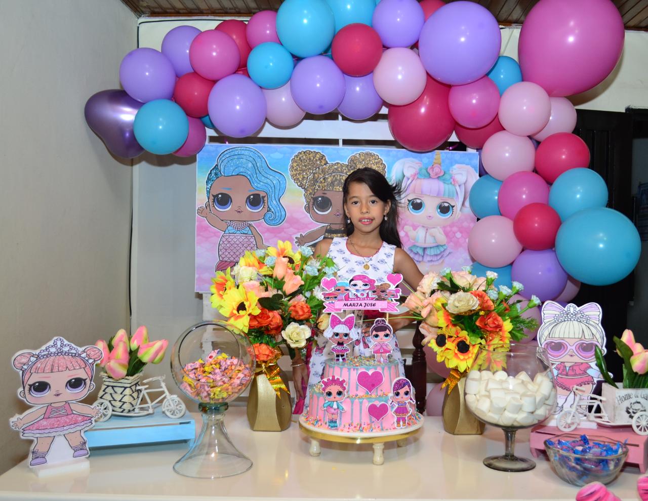 La feliz cumpleañera.