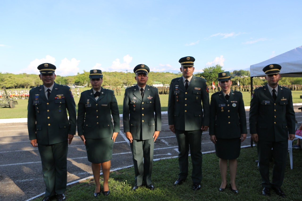Durante el acto ceremonial ascendieron al grado inmediatamente superior, Teniente coronel Gildardo Arenas, Capitán Stephanie Nieto, capitán José Robles, capitán José Suarez, teniente María del Mar Cabrera, teniente Carlos Andrés Laverde. Durante el acto ceremonial ascendieron al grado inmediatamente superior, Teniente coronel Gildardo Arenas, Capitán Stephanie Nieto, capitán José Robles, capitán José Suarez, teniente María del Mar Cabrera, teniente Carlos Andrés Laverde.