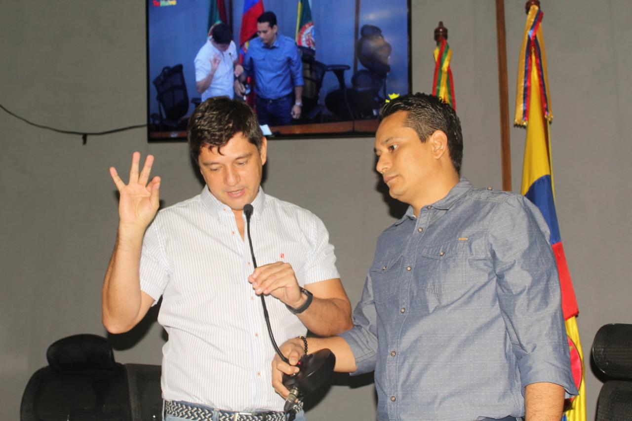 Johan Steed Ortiz Fernández, Presidente Comisión de Presupuesto junto al concejal Juan Diego Amaya.