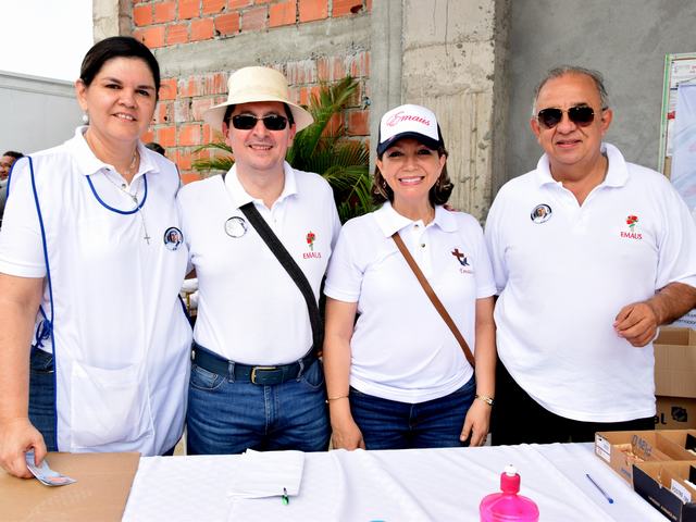 Elenita Cáceres, Ramiro Aponte,  Martina Cabrera y Carlos Eduardo Rojas.