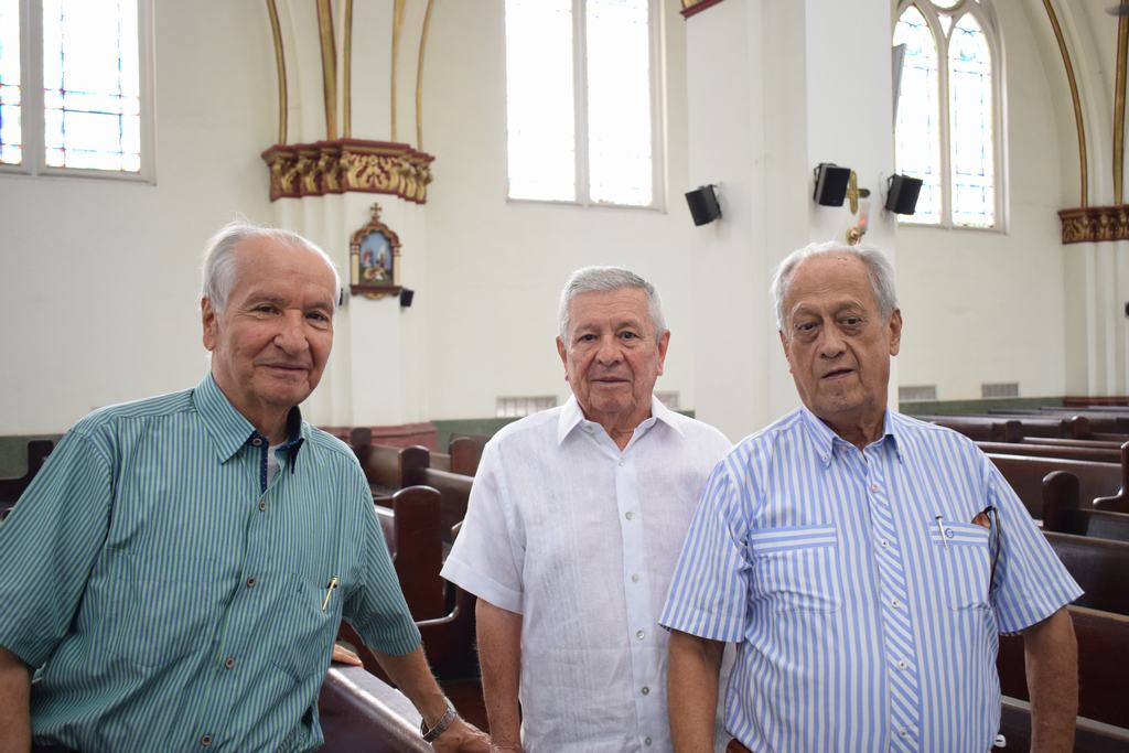 Guillermo Plazas, Gabriel Calderón y Evaristo Cabrera.