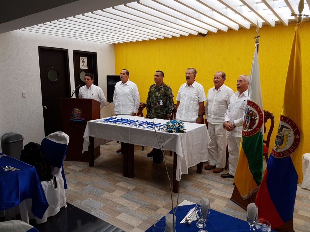 Teniente Henry Gómez, mayor Edilberto Charry, coronel Óscar Rodríguez, capitán Rafael López, coronel Hernando Rubiano y mayor Alfonso Quemba.